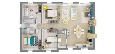 Programme terrain + maison à Rigny-sur-Arroux en Saône-et-Loire (71) de 100 m² à vendre au prix de 168103€ - 4