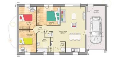 Programme terrain + maison à La Haye-Malherbe en Eure (27) de 73 m² à vendre au prix de 205400€ - 4