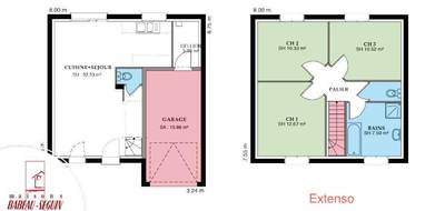 Programme terrain + maison à Mignaloux-Beauvoir en Vienne (86) de 93 m² à vendre au prix de 241807€ - 3