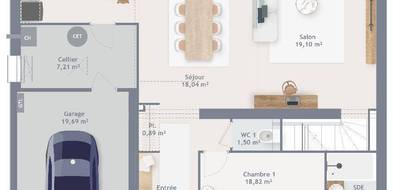 Programme terrain + maison à Montigny en Seine-Maritime (76) de 160 m² à vendre au prix de 442917€ - 4