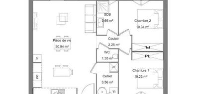 Programme terrain + maison à Sauvian en Hérault (34) de 60 m² à vendre au prix de 232000€ - 3