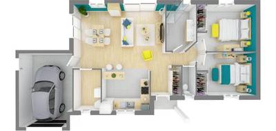 Programme terrain + maison à Mouleydier en Dordogne (24) de 76 m² à vendre au prix de 179280€ - 4