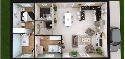 Programme terrain + maison à Ardentes en Indre (36) de 82 m² à vendre au prix de 145960€ - 2
