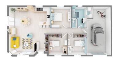 Programme terrain + maison à Santans en Jura (39) de 91 m² à vendre au prix de 169949€ - 4