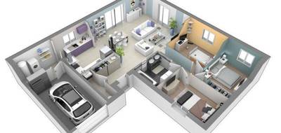 Programme terrain + maison à Attignat en Ain (01) de 109 m² à vendre au prix de 298000€ - 4