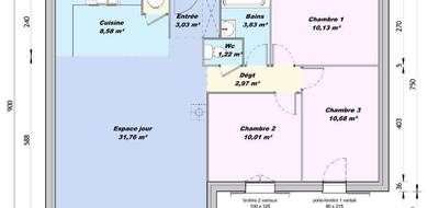 Programme terrain + maison à Bouillargues en Gard (30) de 83 m² à vendre au prix de 340000€ - 3