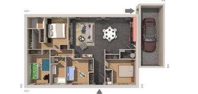 Programme terrain + maison à Florensac en Hérault (34) de 110 m² à vendre au prix de 370000€ - 3