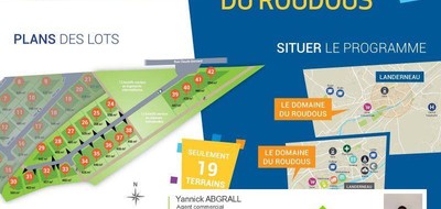 Terrain seul à Landerneau en Finistère (29) de 564 m² à vendre au prix de 55400€