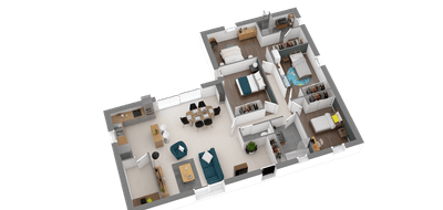 Programme terrain + maison à Guémené-Penfao en Loire-Atlantique (44) de 1000 m² à vendre au prix de 154393€ - 3