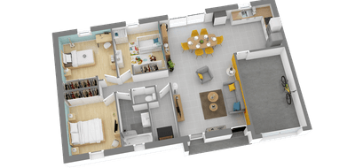 Programme terrain + maison à Les Champs-Géraux en Côtes-d'Armor (22) de 402 m² à vendre au prix de 185347€ - 3