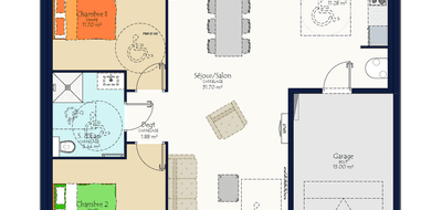 Programme terrain + maison à La Haie-Fouassière en Loire-Atlantique (44) de 780 m² à vendre au prix de 312292€ - 3
