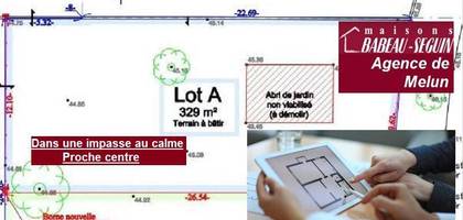 Terrain seul à Chartrettes en Seine-et-Marne (77) de 329 m² à vendre au prix de 140000€
