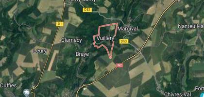 Terrain seul à Vuillery en Aisne (02) de 1458 m² à vendre au prix de 63900€