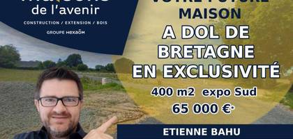 Terrain seul à Dol-de-Bretagne en Ille-et-Vilaine (35) de 400 m² à vendre au prix de 65000€
