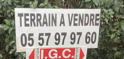 Terrain seul à Izon en Gironde (33) de 500 m² à vendre au prix de 99000€