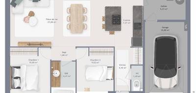 Programme terrain + maison à Auvers-le-Hamon en Sarthe (72) de 70 m² à vendre au prix de 175190€ - 4