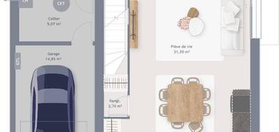 Programme terrain + maison à Pont-Audemer en Eure (27) de 90 m² à vendre au prix de 269796€ - 4