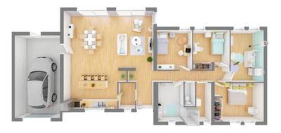 Programme terrain + maison à Lussault-sur-Loire en Indre-et-Loire (37) de 110 m² à vendre au prix de 283947€ - 4
