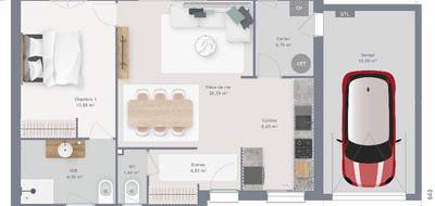 Programme terrain + maison à Marles-en-Brie en Seine-et-Marne (77) de 60 m² à vendre au prix de 262638€ - 4