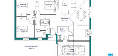 Programme terrain + maison à Boisseuil en Haute-Vienne (87) de 93 m² à vendre au prix de 264300€ - 3