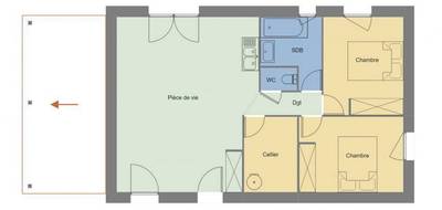 Programme terrain + maison à Moëlan-sur-Mer en Finistère (29) de 62 m² à vendre au prix de 253800€ - 3