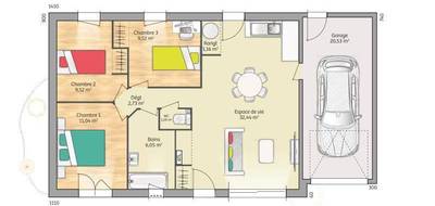 Programme terrain + maison à Villers-sur-le-Roule en Eure (27) de 73 m² à vendre au prix de 196000€ - 4