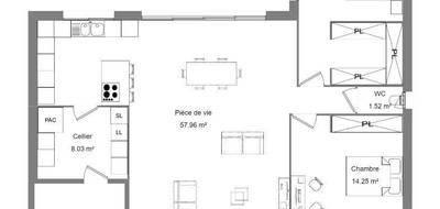 Programme terrain + maison à Manthelan en Indre-et-Loire (37) de 100 m² à vendre au prix de 283580€ - 1