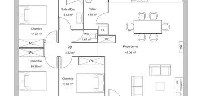 Programme terrain + maison à Odos en Hautes-Pyrénées (65) de 90 m² à vendre au prix de 203000€ - 4