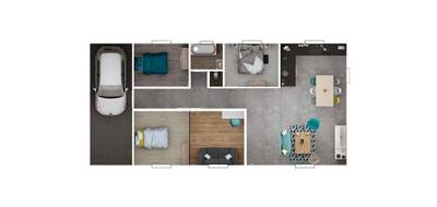 Programme terrain + maison à Saint-Jean-sur-Veyle en Ain (01) de 91 m² à vendre au prix de 212000€ - 3