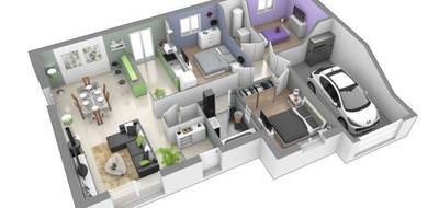 Programme terrain + maison à Montrevel-en-Bresse en Ain (01) de 92 m² à vendre au prix de 259000€ - 3