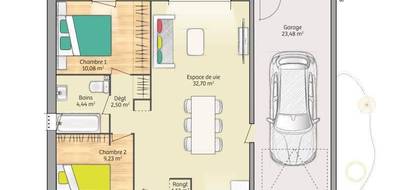 Programme terrain + maison à Saint-Paër en Seine-Maritime (76) de 60 m² à vendre au prix de 139500€ - 4