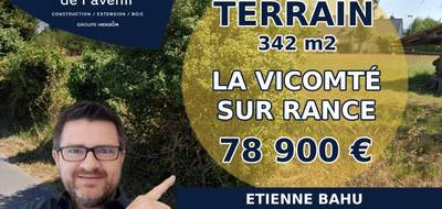 Terrain seul à La Vicomté-sur-Rance en Côtes-d'Armor (22) de 342 m² à vendre au prix de 78900€ - 1