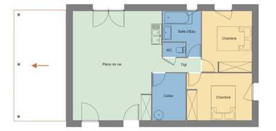 Programme terrain + maison à Kervignac en Morbihan (56) de 60 m² à vendre au prix de 259000€ - 4