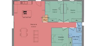 Programme terrain + maison à Vallon-Pont-d'Arc en Ardèche (07) de 90 m² à vendre au prix de 259400€ - 4