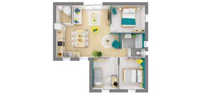 Programme terrain + maison à Champagné-les-Marais en Vendée (85) de 80 m² à vendre au prix de 178756€ - 4