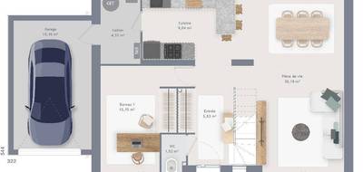 Programme terrain + maison à Bavinchove en Nord (59) de 140 m² à vendre au prix de 336000€ - 3