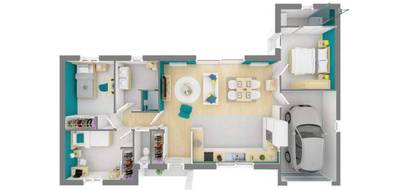 Programme terrain + maison à Douchapt en Dordogne (24) de 81 m² à vendre au prix de 188731€ - 4