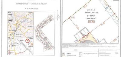 Terrain seul à Niort en Deux-Sèvres (79) de 447 m² à vendre au prix de 60345€ - 1