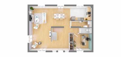 Programme terrain + maison à Montbarrey en Jura (39) de 119 m² à vendre au prix de 265420€ - 4