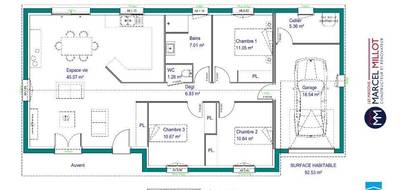 Programme terrain + maison à Saint-Just-le-Martel en Haute-Vienne (87) de 92 m² à vendre au prix de 226700€ - 3