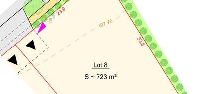 Terrain seul à Vacquiers en Haute-Garonne (31) de 723 m² à vendre au prix de 119000€ - 3