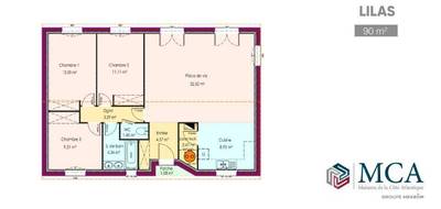 Programme terrain + maison à Blasimon en Gironde (33) de 90 m² à vendre au prix de 211000€ - 1