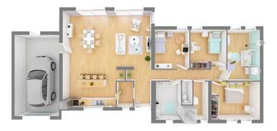 Programme terrain + maison à Saint-Fiel en Creuse (23) de 1500 m² à vendre au prix de 192398€ - 3
