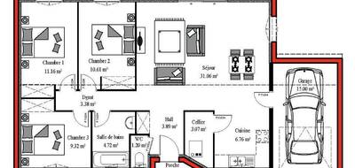 Programme terrain + maison à Clermont en Landes (40) de 85 m² à vendre au prix de 216500€ - 3