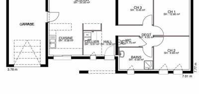 Programme terrain + maison à Sainte-Soulle en Charente-Maritime (17) de 110 m² à vendre au prix de 314457€ - 4