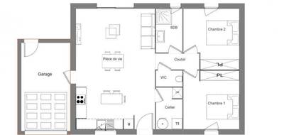 Programme terrain + maison à Sauvian en Hérault (34) de 62 m² à vendre au prix de 233000€ - 4