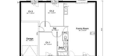 Programme terrain + maison à Chavanoz en Isère (38) de 79 m² à vendre au prix de 290500€ - 2