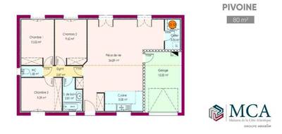 Programme terrain + maison à Saint-Pierre-d'Eyraud en Dordogne (24) de 80 m² à vendre au prix de 189000€ - 3