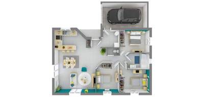 Programme terrain + maison à Saint-Étienne-de-Vicq en Allier (03) de 97 m² à vendre au prix de 180210€ - 4