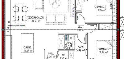 Programme terrain + maison à Condom en Gers (32) de 75 m² à vendre au prix de 153334€ - 2